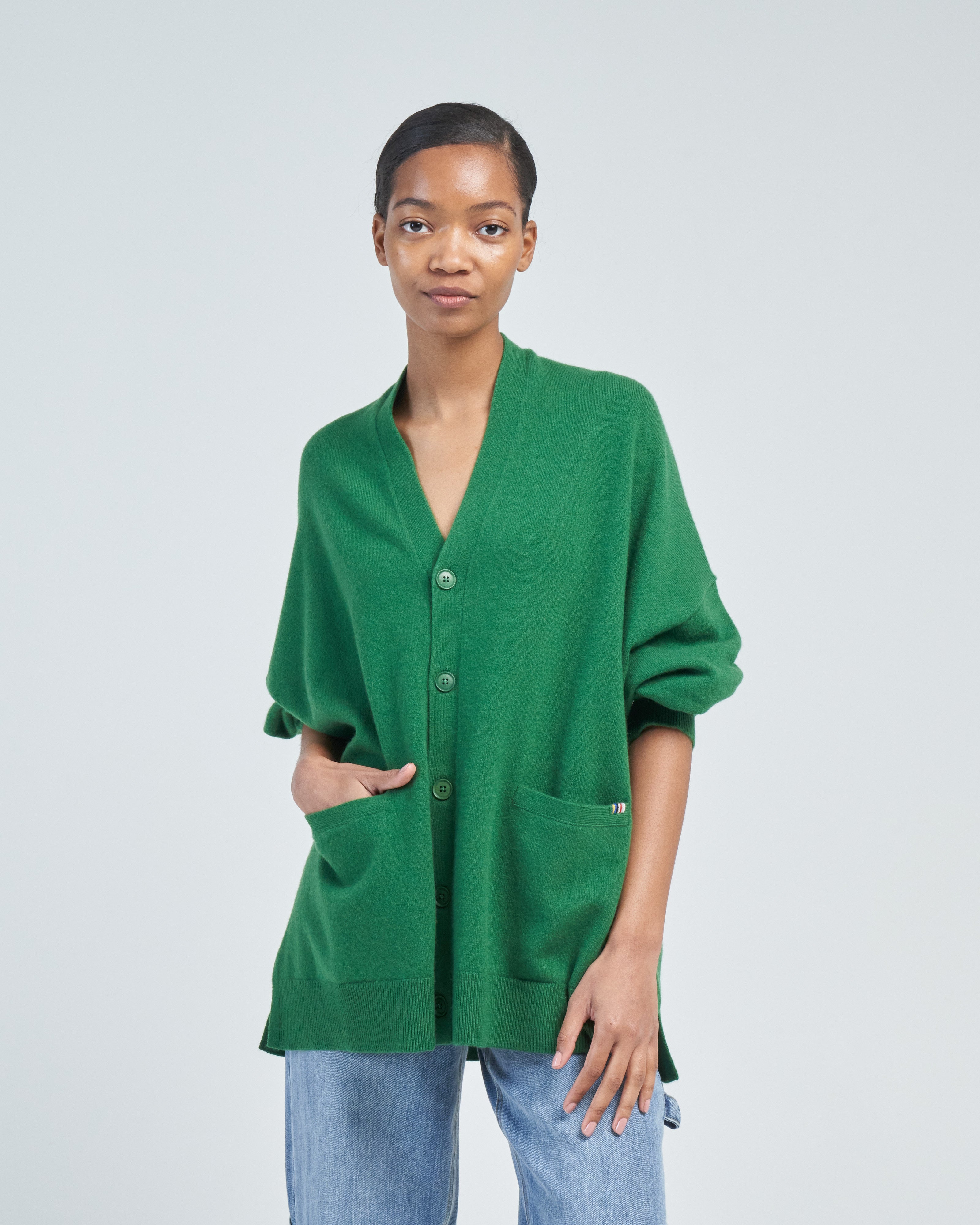 Extreme Cashmere Oversized Cardigan Weed