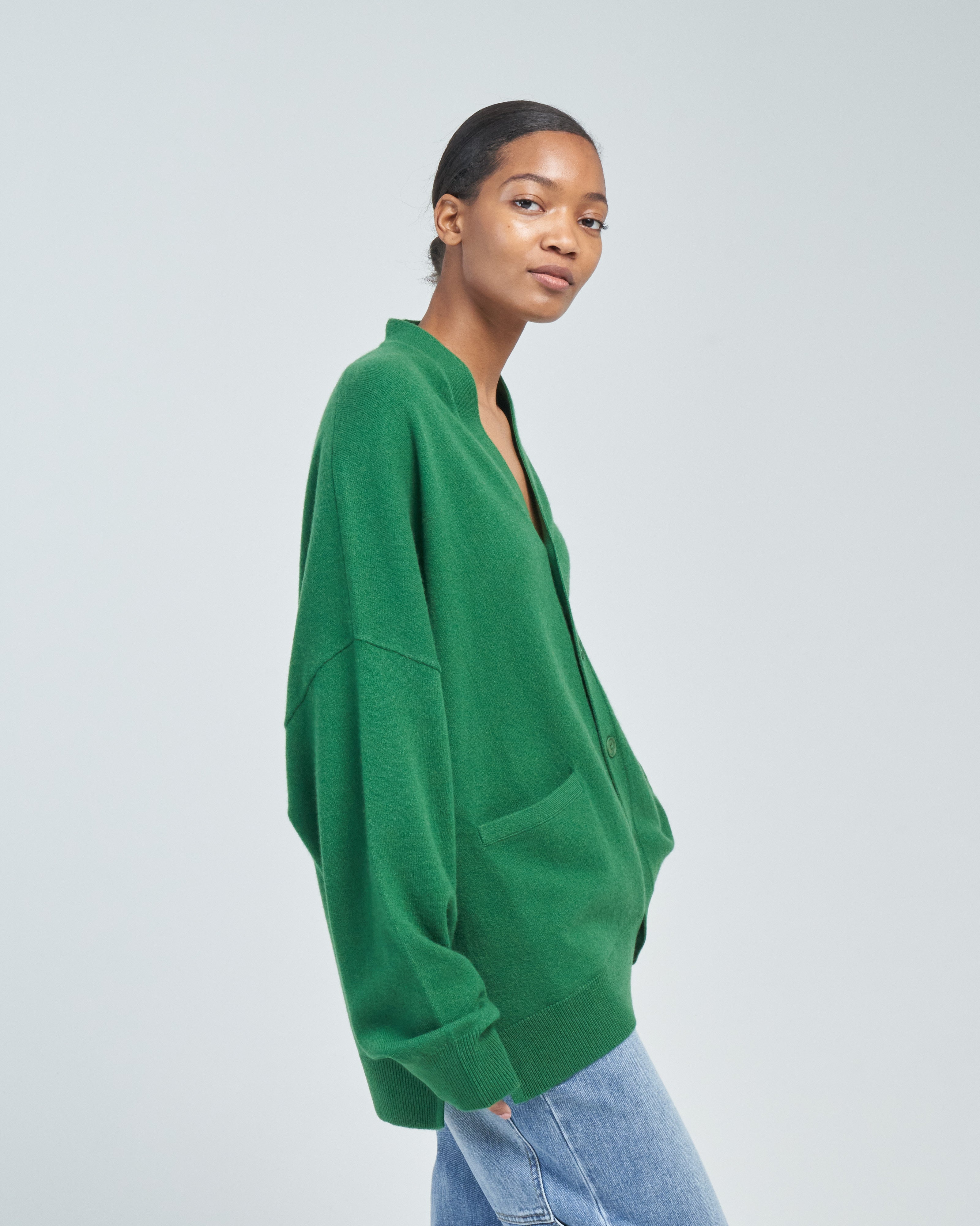Extreme Cashmere Oversized Cardigan Weed