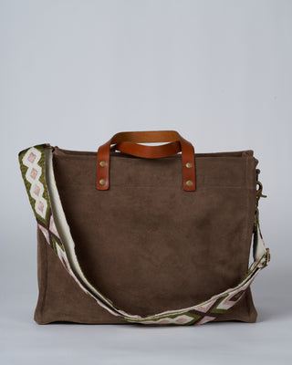suede medium mimi - taupe with canyon point berry strap