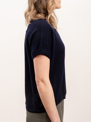 cuffed pullover - navy