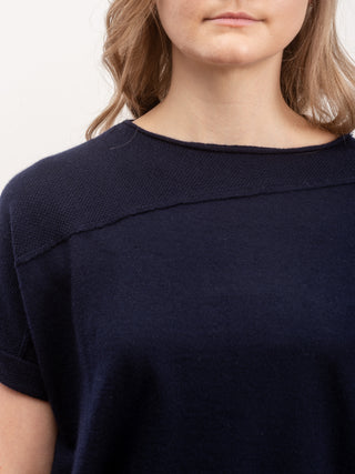 cuffed pullover - navy