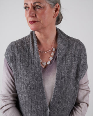 cashmere / silk vest - thunder