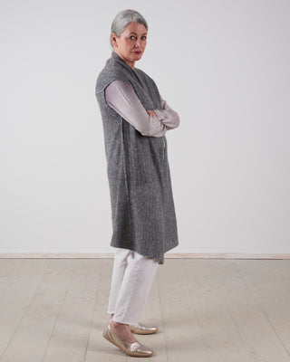 cashmere / silk vest - thunder