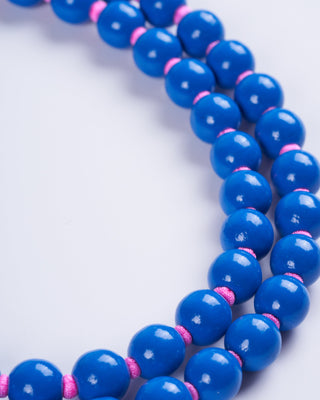 perlen long keyholder - blue pink