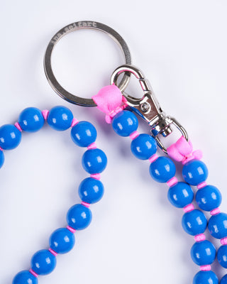 perlen long keyholder - blue pink
