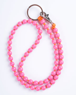 perlen long keyholder - pink orange