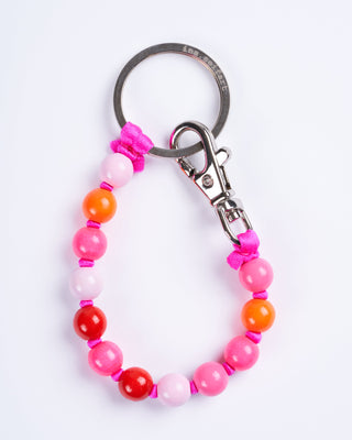 perlen short key holder - pink mix