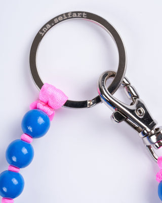 perlen short keyholder - blue-pink