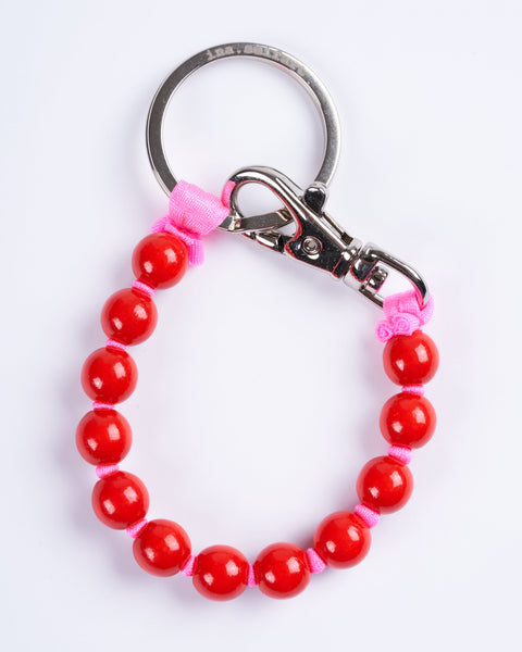 Ina Seifart Perlen Short Keyholder Red-Pink