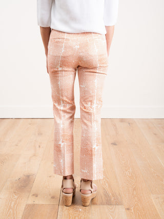 crop trouser - coral print
