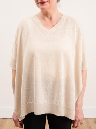 linen sweater - blush