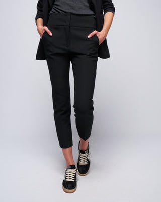 woman trousers bistretch - black canvas