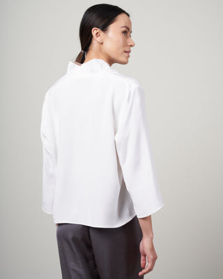 peter cohen square front fiolic silk - bright white silk