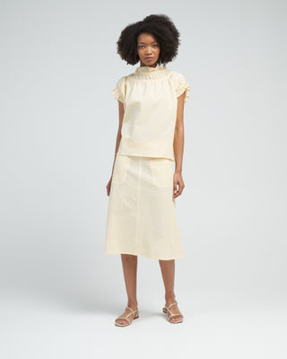 petite jupe novel skirt - yellow gingham