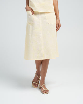 petite jupe novel skirt - yellow gingham