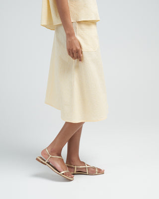 petite jupe novel skirt - yellow gingham