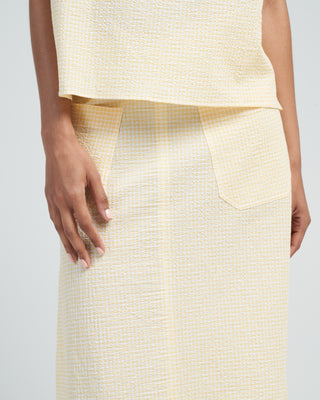 petite jupe novel skirt - yellow gingham