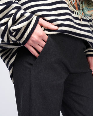 pantalone tab front side pocket - melange anthracite