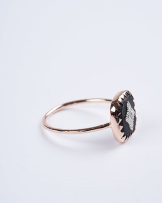 pierrot ring noir pink gold - gold