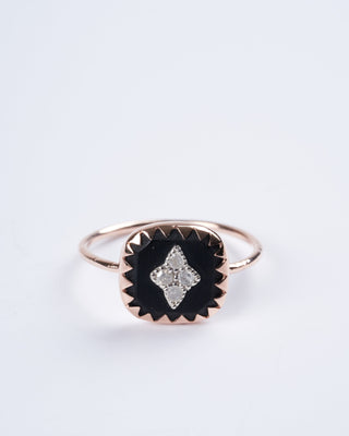 pierrot ring noir pink gold - gold