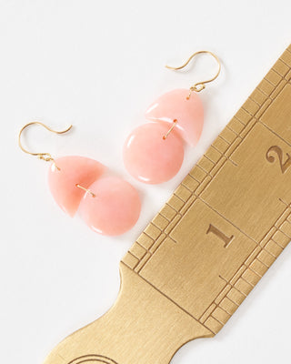 pink opal tiny arps earrings