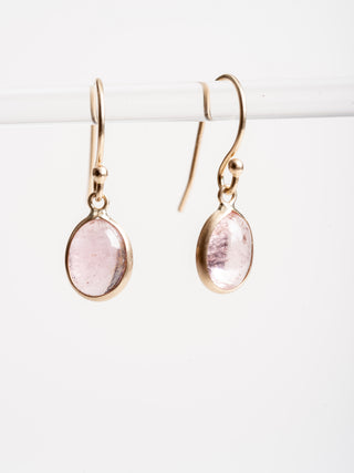 pink tourmaline earring