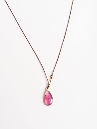 pink tourmaline pendant necklace