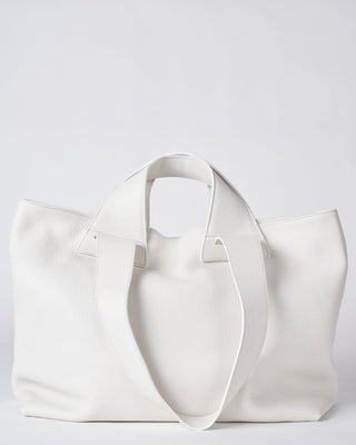 plen tote bag - white leather