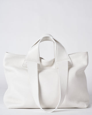 plen tote bag - white leather
