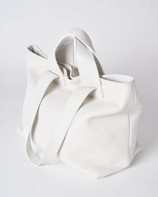 plen tote bag - white leather