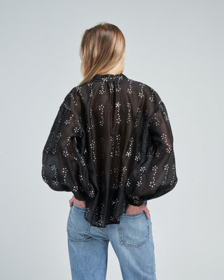 poet black daisy blouse