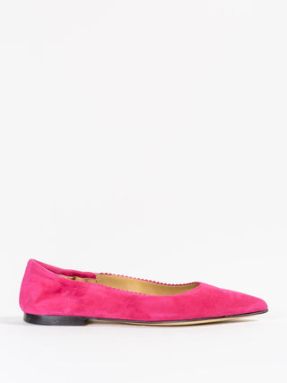 suede flat - pink