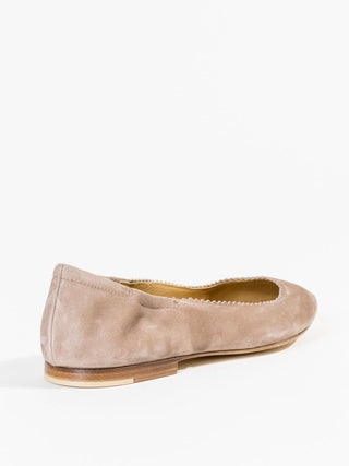 suede flat - taupe