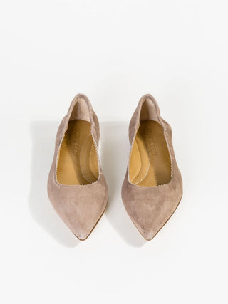 suede flat - taupe
