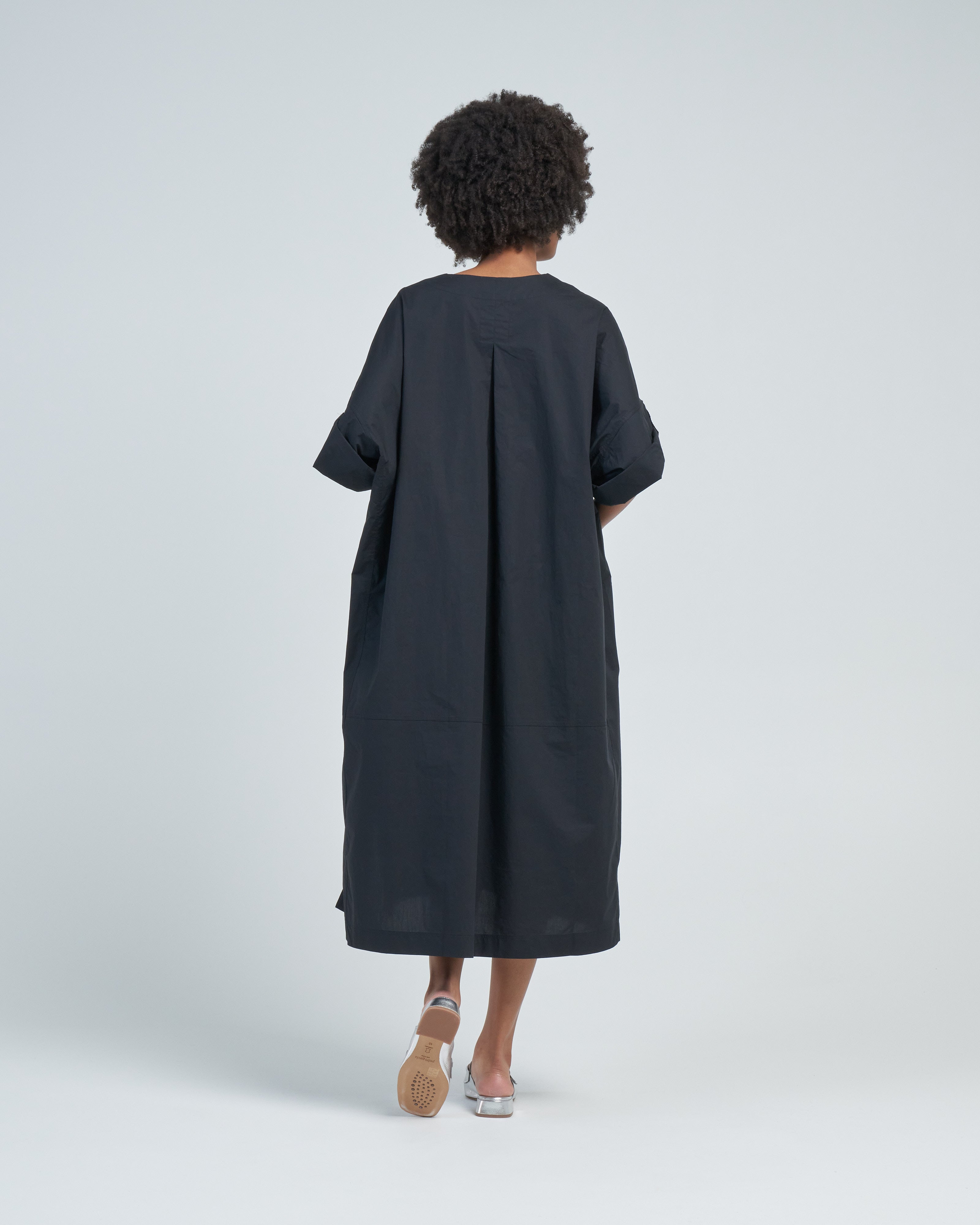 open lace back dress Midaxi Tee Poplin Dress - Oatmeal - Tights & Clothes In Sizes 1-34 main image 1