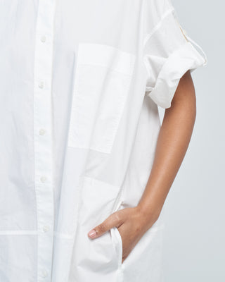 poplin short sleeve shirt dress