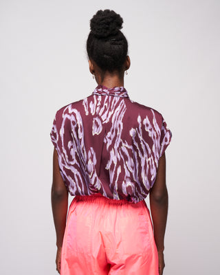 print blouse - amethyst