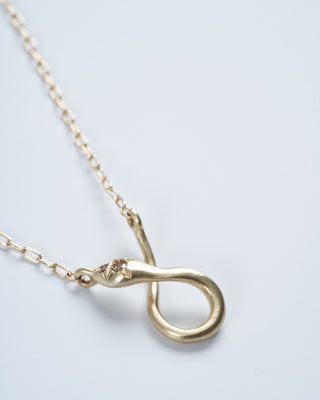 psylli brown diamond charm holder necklace - gold