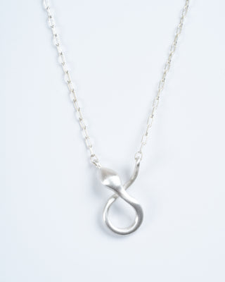 psylli charm holder necklace - silver