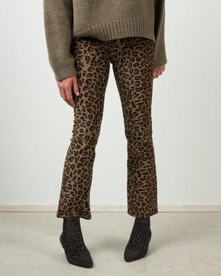 kick fit corduroy pant - tan leopard