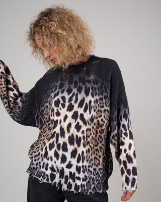 oversize sweater - faded leopard