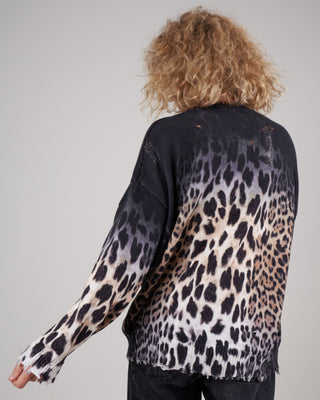oversize sweater - faded leopard