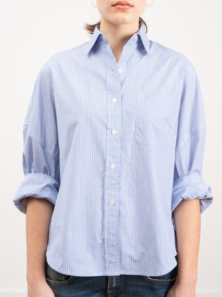 oversized shirt - blue stripe