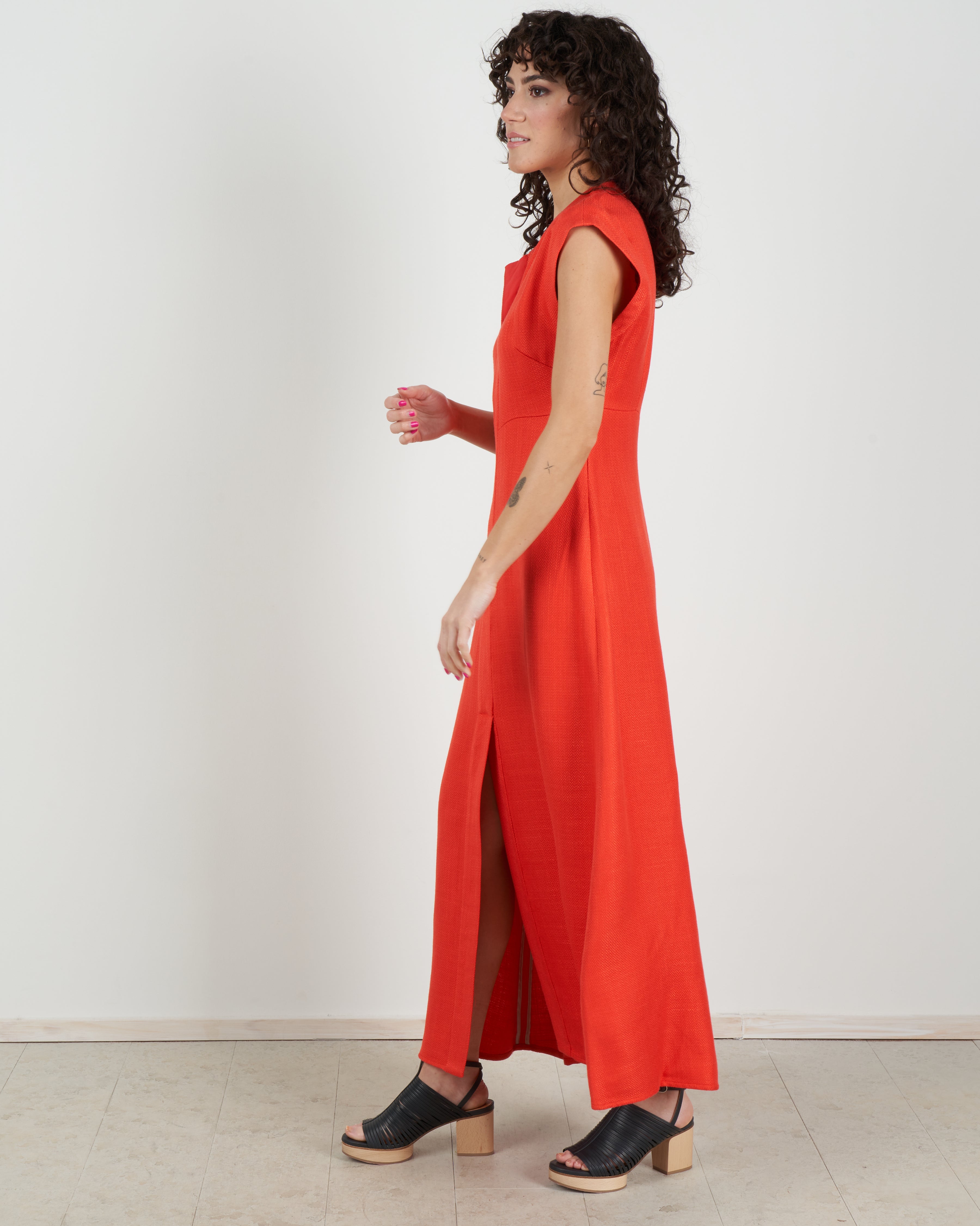 rachel comey red dress Fontes Dress in Tomato