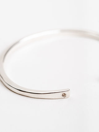 sterling cuff w/ two champagne diamonds