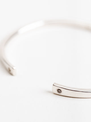 sterling cuff w/ two champagne diamonds
