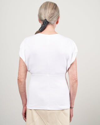 rib ama top - white cotton jersey rib