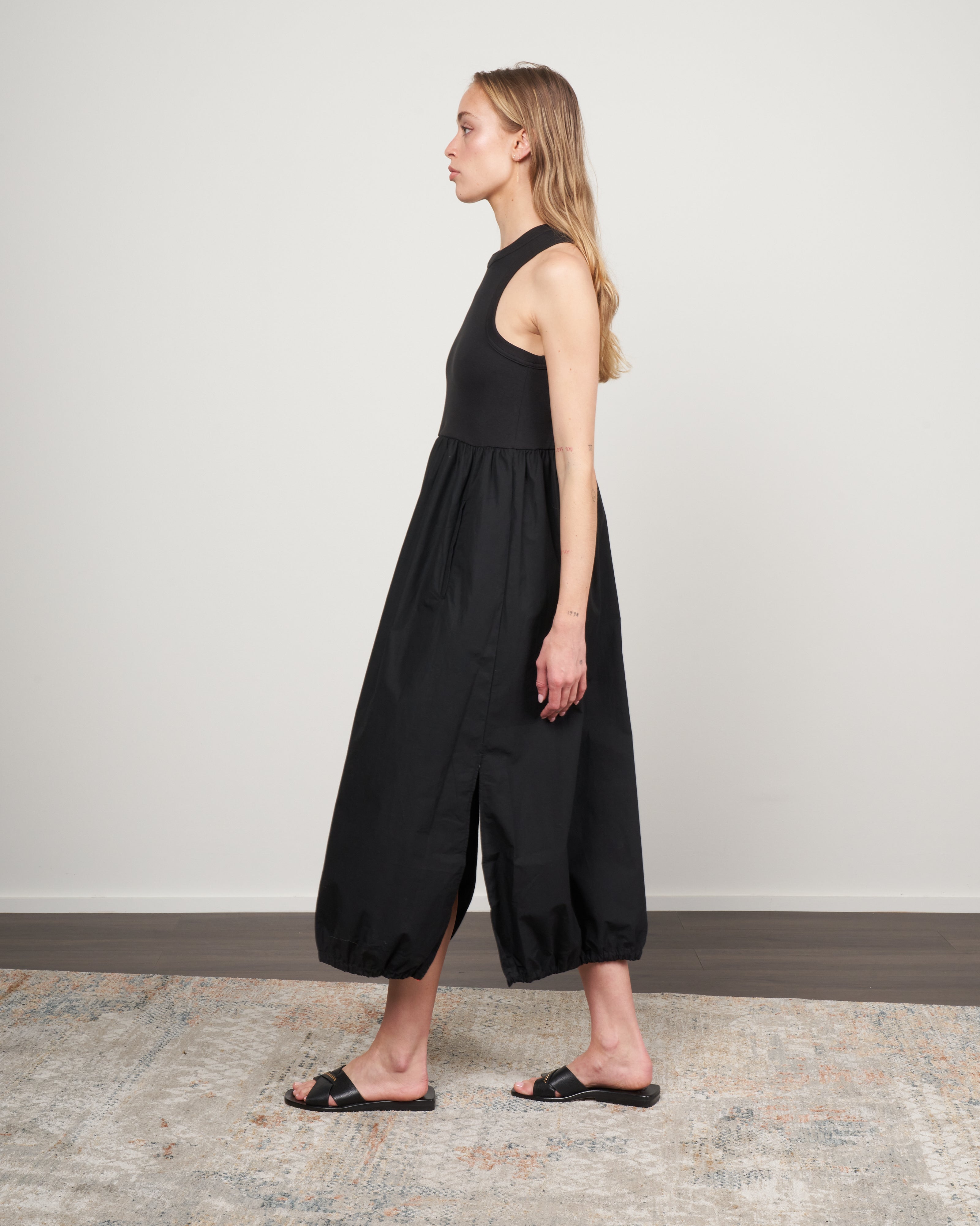 tibi ribbed tank balloon dress Ribbed Tank Balloon Dress