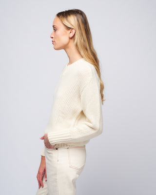 v neck cashmere sweater - off white