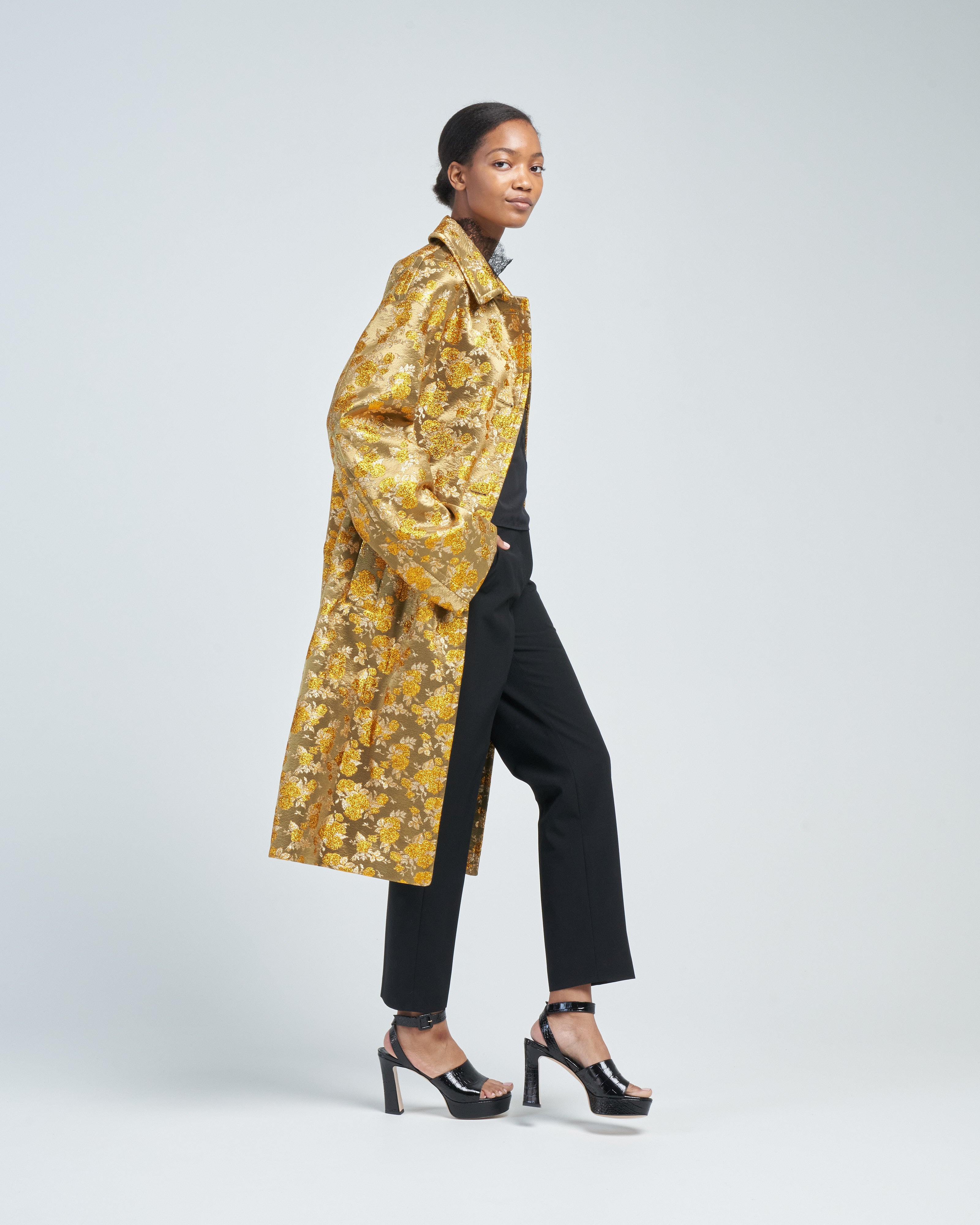 Dries Van Noten Rinks Coat Gold - Main Image